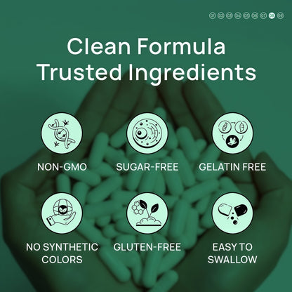 Selerb Berberine + Green Tea + B12 Complex - Gentle Plant-Based Formula with Chromium - 60 Capsules